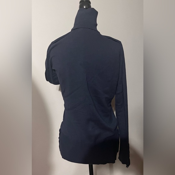 DG2 Deep Navu Blue Turtle Neck w/ Buttons on Waist and Wrists!! - Picture 7 of 11
